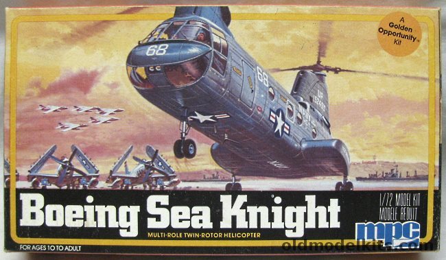 MPC 1/72 Boeing UH-46A Sea Knight - US Navy HC1 USS Sacramento, 1-4102 plastic model kit